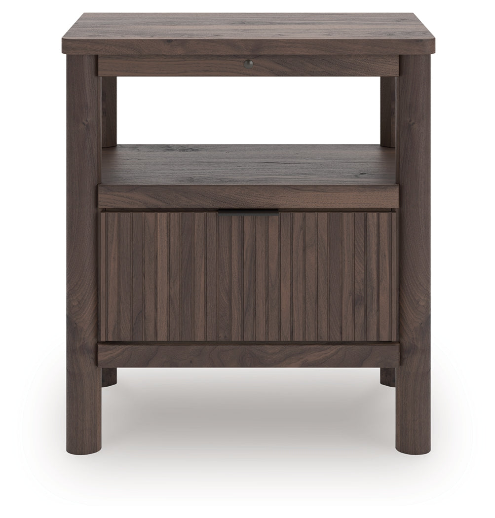 Furniture City Slidell - Ashley Furniture - Pamytta Bedroom - One Drawer Night Stand / Brown - PCB2614-91