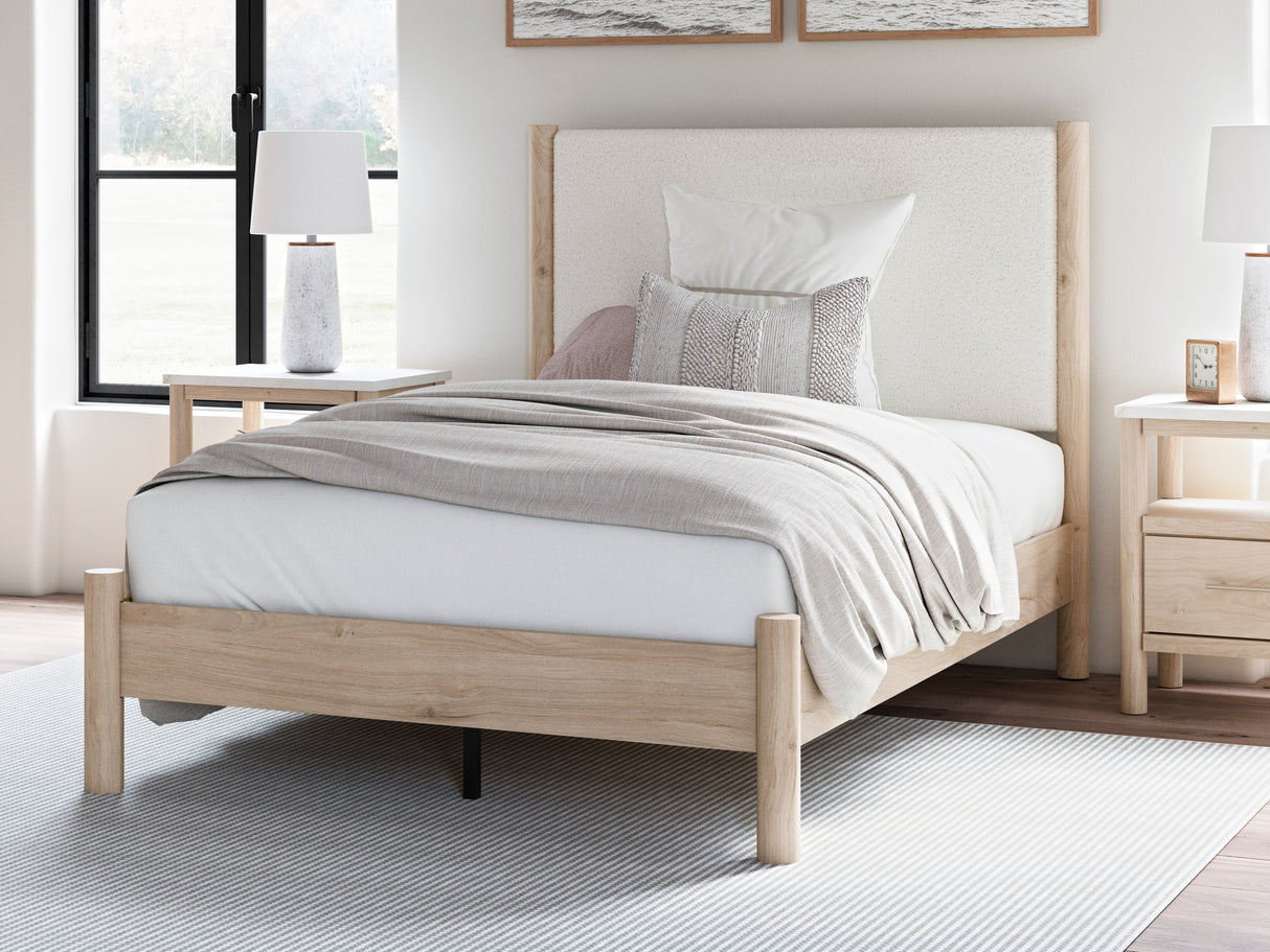 Furniture City Slidell - Ashley Furniture - Cadmori Bedroom - Full Upholstered Panel Bed / Two-tone - B2615B8