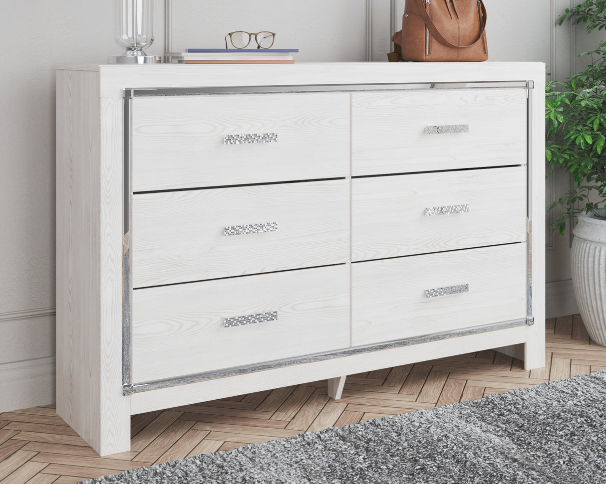 Furniture City Slidell - Ashley Furniture - Altyra Bedroom - Six Drawer Dresser / White - B2640-31