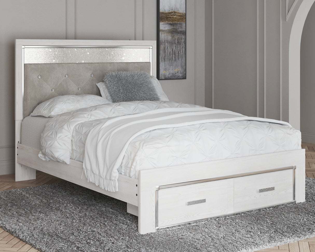 Furniture City Slidell - Ashley Furniture - Altyra Bedroom - Queen Upholstered Storage Bed / White - B2640B17