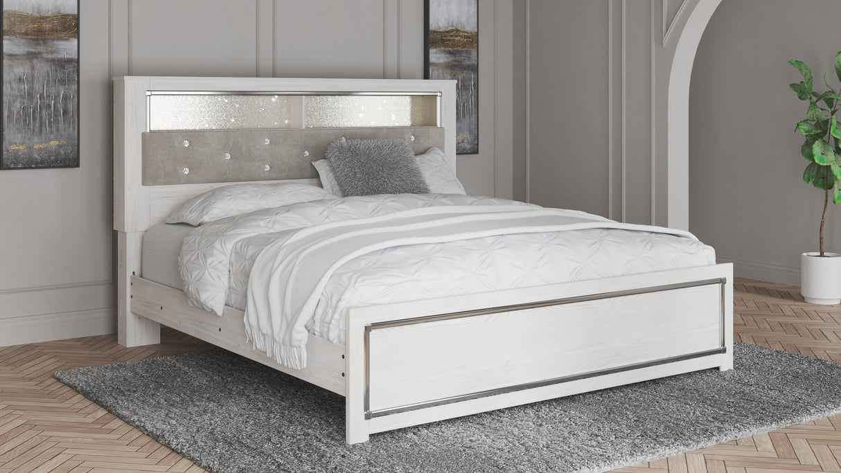 Furniture City Slidell - Ashley Furniture - Altyra Bedroom - King Panel Bookcase Bed / White - B2640B5