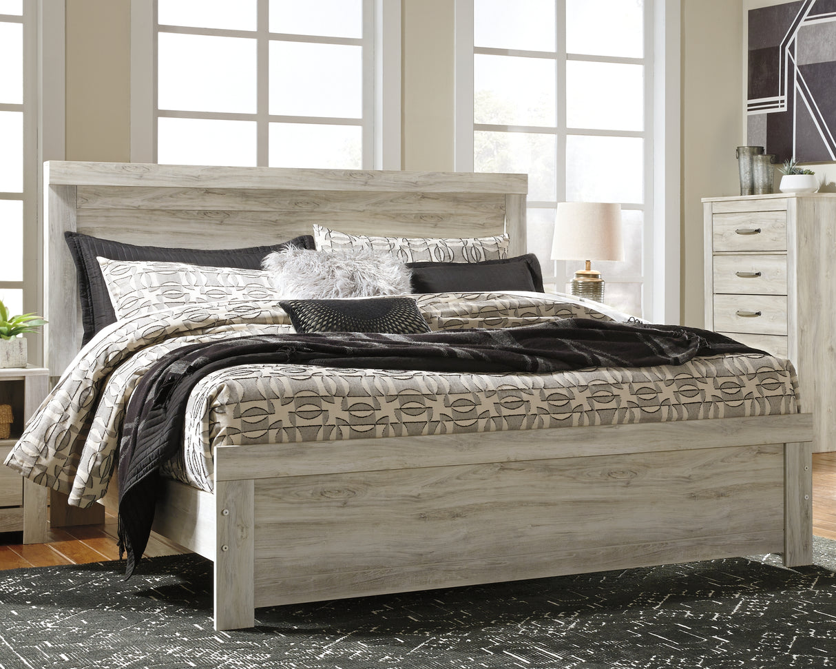 Furniture City Slidell - Ashley Furniture - Bellaby Bedroom - King Panel Bed / Whitewash - B331B8