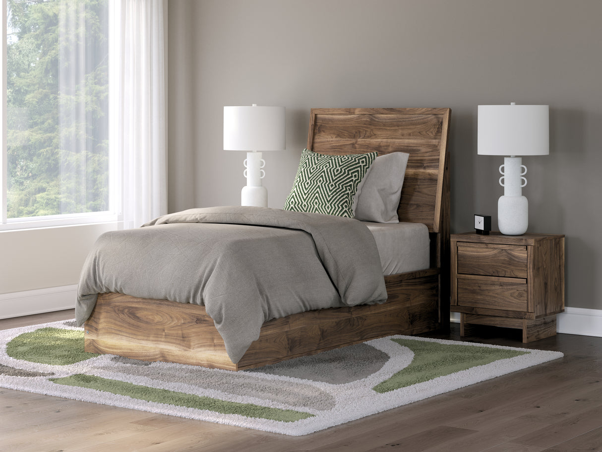 Furniture City Slidell - Ashley Furniture - Chirason Bedroom - Twin Panel Bed / Brown - PCB3367B21