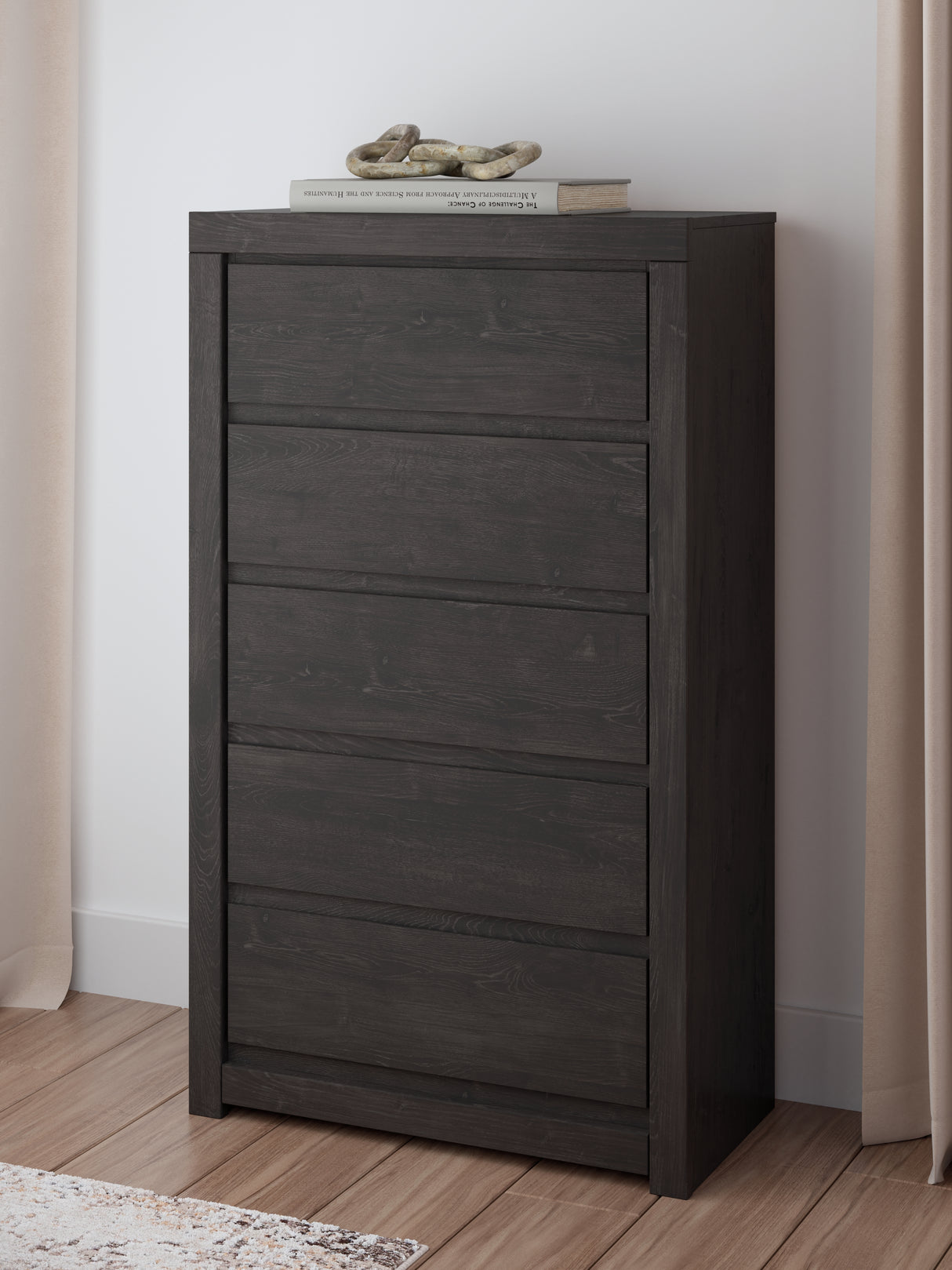Furniture City Slidell - Ashley Furniture - Fraluna Bedroom - King Panel Storage Bed / Charcoal - PCB3370B9