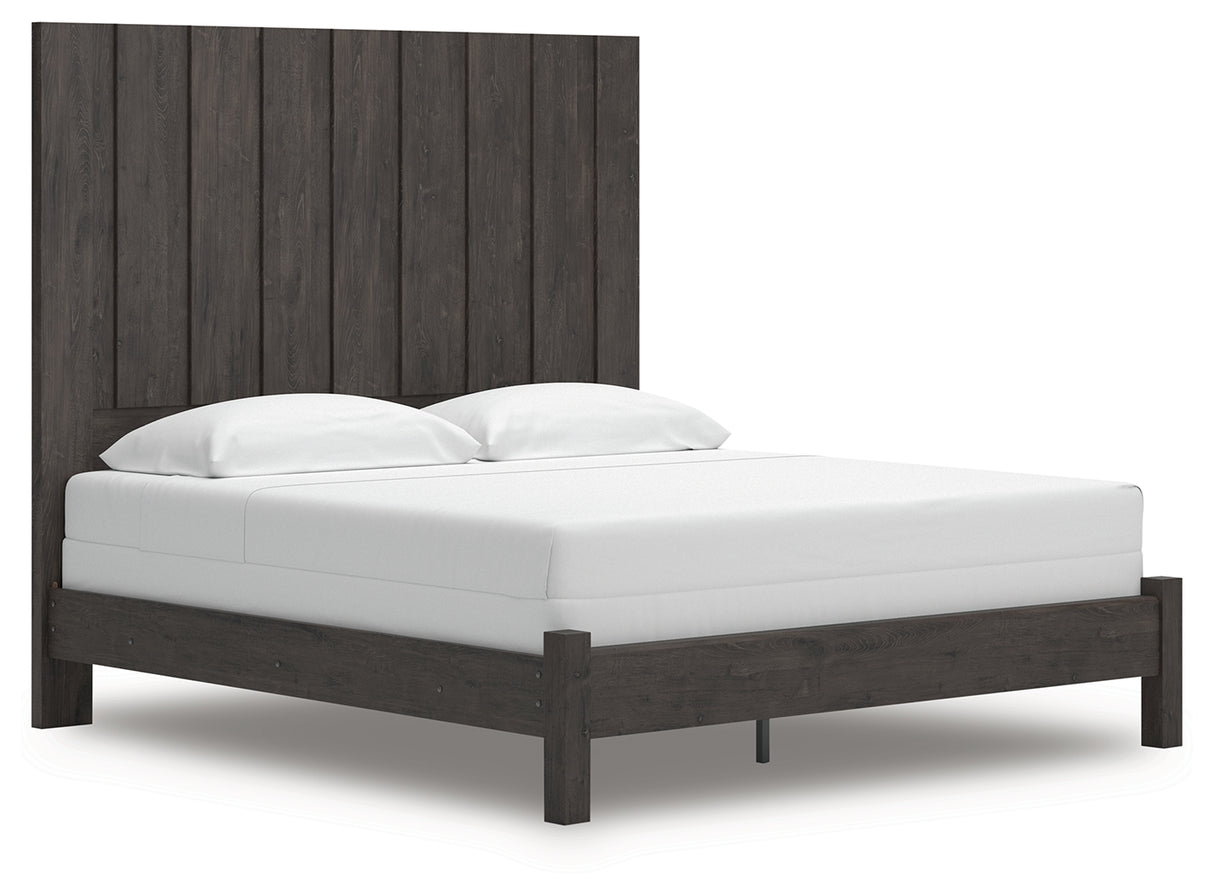 Furniture City Slidell - Ashley Furniture - Fraluna Bedroom - King Panel Bed / Charcoal - PCB3370B8