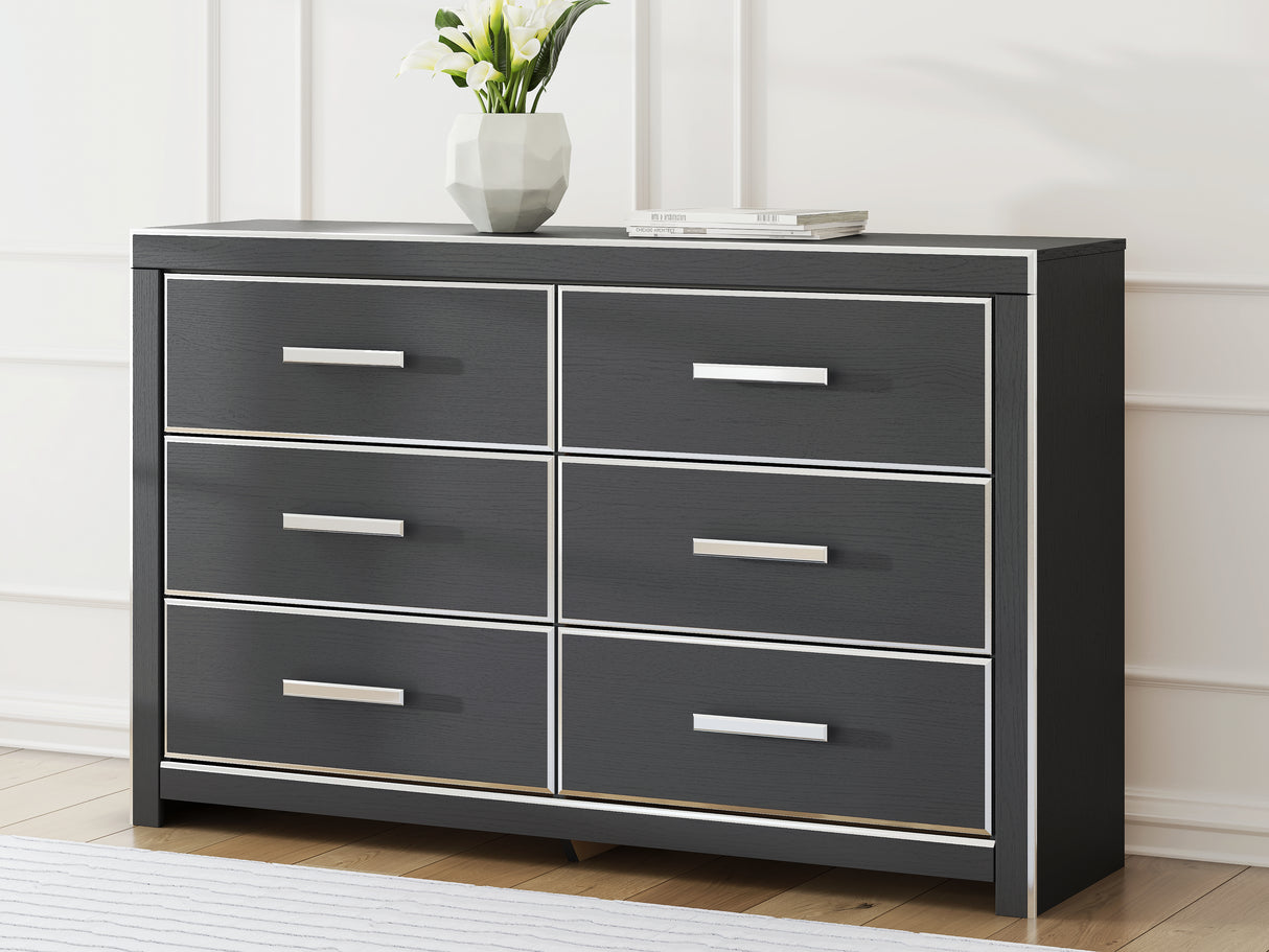 Furniture City Slidell - Ashley Furniture - Zuraleus Bedroom - Six Drawer Dresser / Black - PCB3380-31