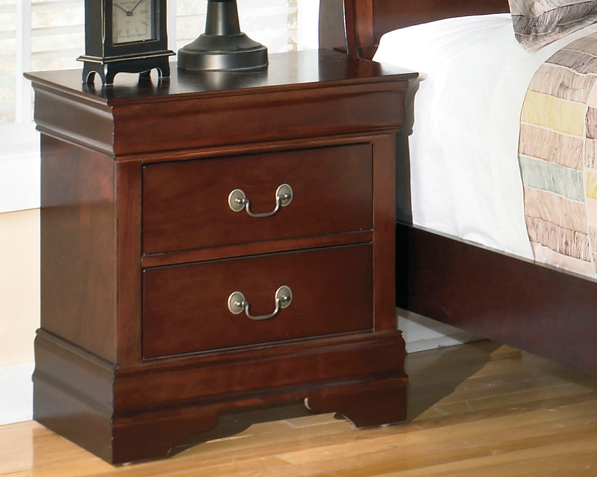 Furniture City Slidell - Ashley Furniture - Alisdair Bedroom - Two Drawer Night Stand / Reddish Brown - B376-92