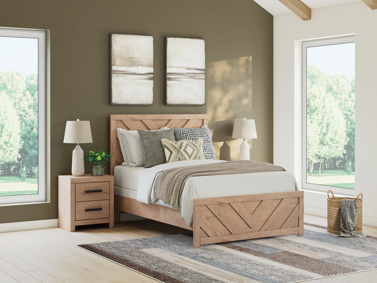 Furniture City Slidell - Ashley Furniture - Sanginlane Bedroom - Full Panel Bed / Tan - B3787B3