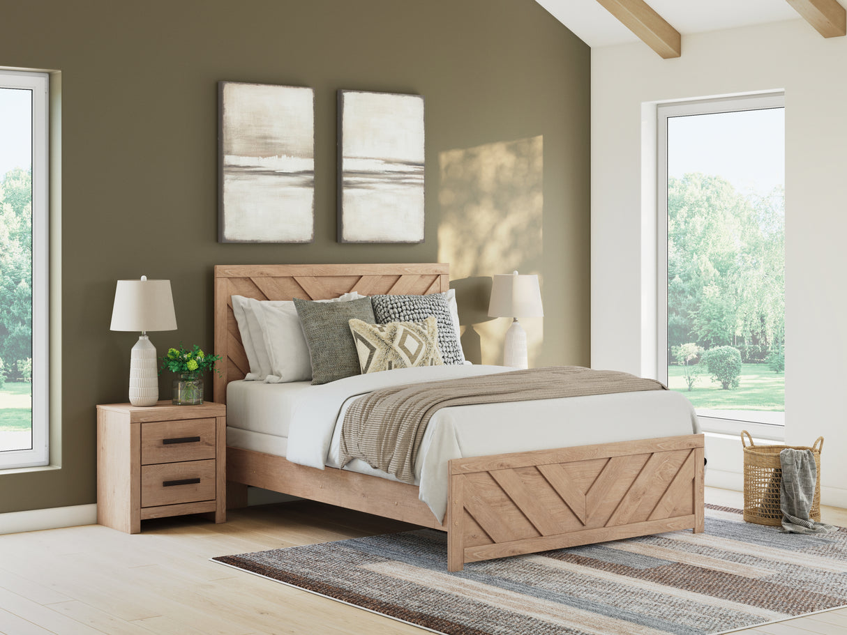 Furniture City Slidell - Ashley Furniture - Sanginlane Bedroom - Queen Panel Bed / Tan - B3787B4