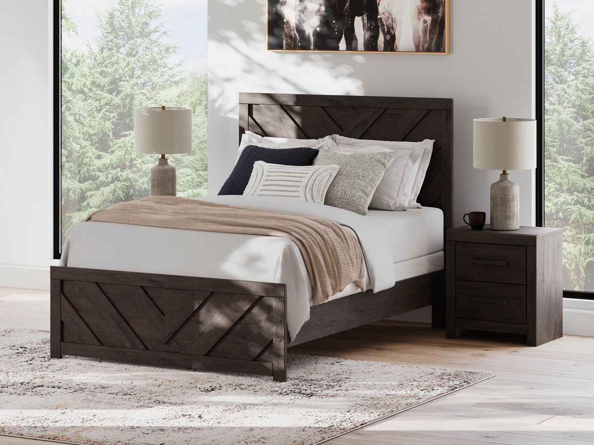 Furniture City Slidell - Ashley Furniture - Prendonea Bedroom - Full Panel Bed / Charcoal - B3789B3