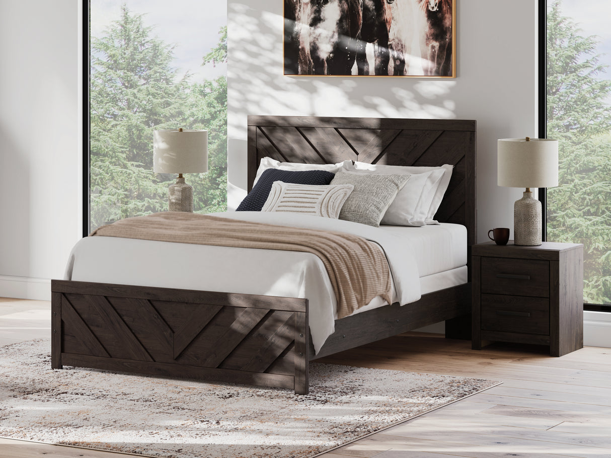 Furniture City Slidell - Ashley Furniture - Prendonea Bedroom - Queen Panel Bed / Charcoal - B3789B4