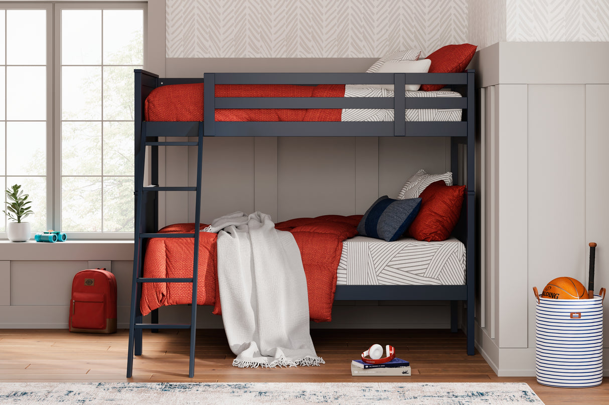 Furniture City Slidell - Ashley Furniture - Nextonfort Bedroom - Twin over Twin Bunk Bed / Blue - B396B2