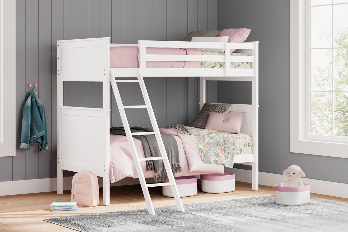 Furniture City Slidell - Ashley Furniture - Nextonfort Bedroom - Twin over Twin Bunk Bed / White - B396B6