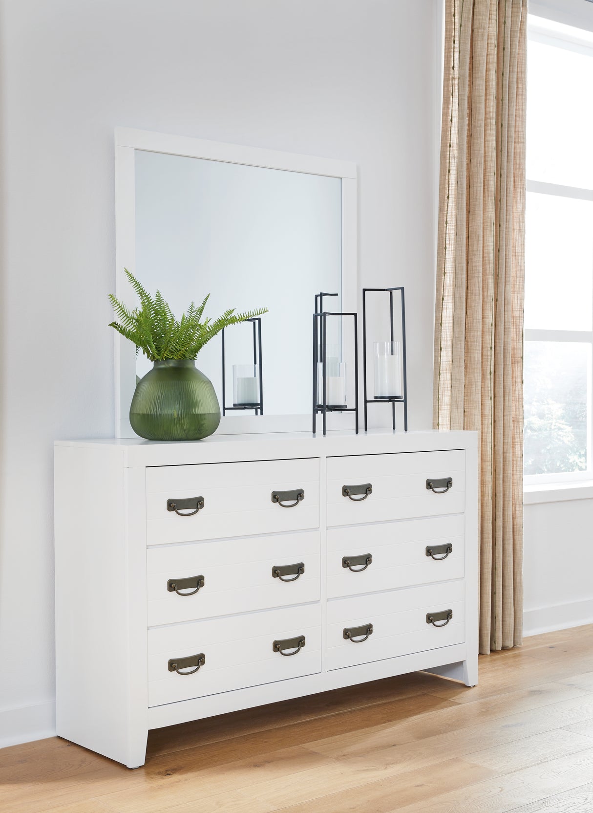Furniture City Slidell - Ashley Furniture - Binterglen Bedroom - Dresser and Mirror / White - B427B1