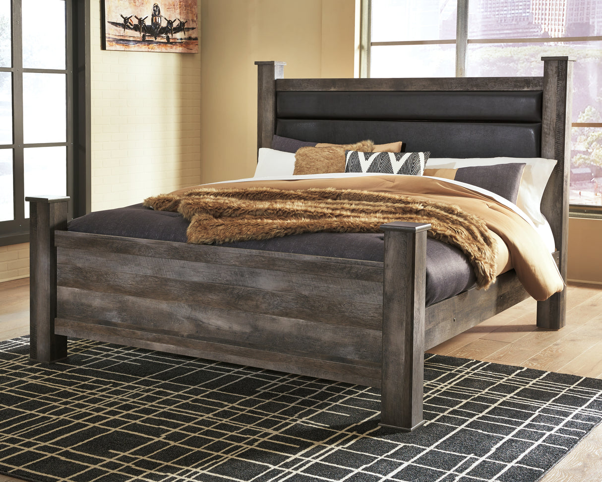 Furniture City Slidell - Ashley Furniture - Wynnlow Bedroom - King Poster Bed / Gray - B440B6