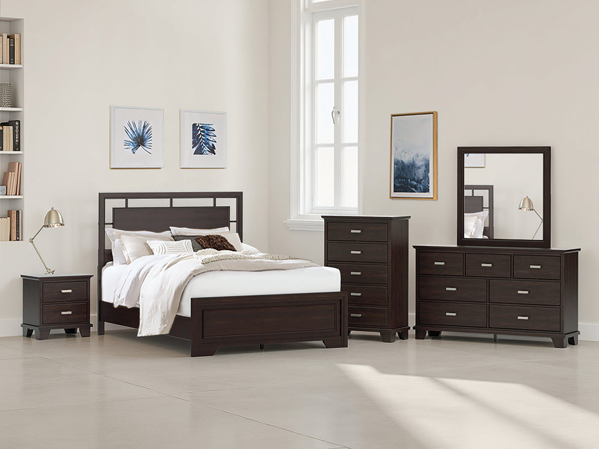 Furniture City Slidell - Ashley Furniture - Covetown Bedroom - Queen Panel Bed / Dark Brown - B441B6