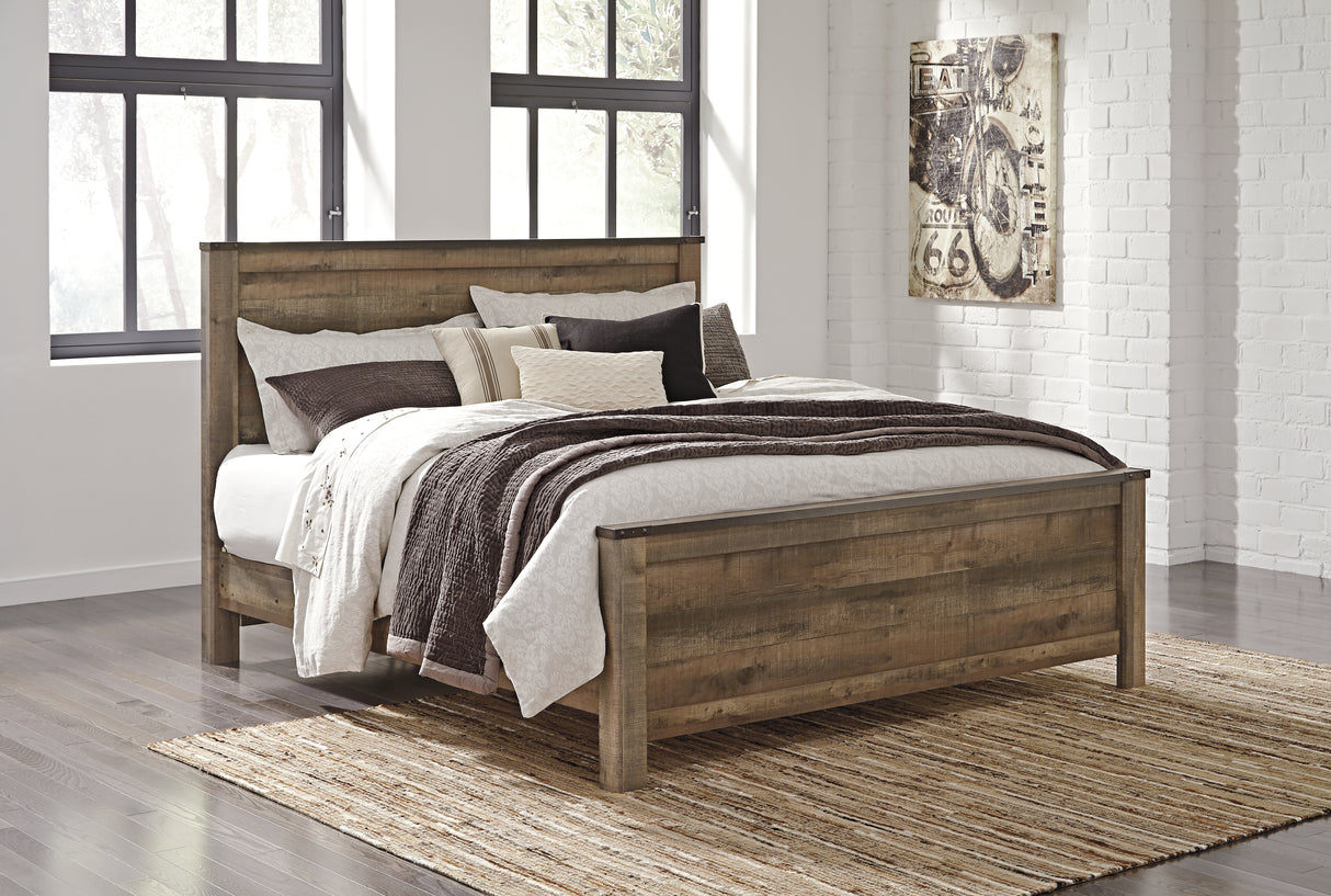 Furniture City Slidell - Ashley Furniture - Trinell Bedroom - King Panel Bed / Brown - B446B23