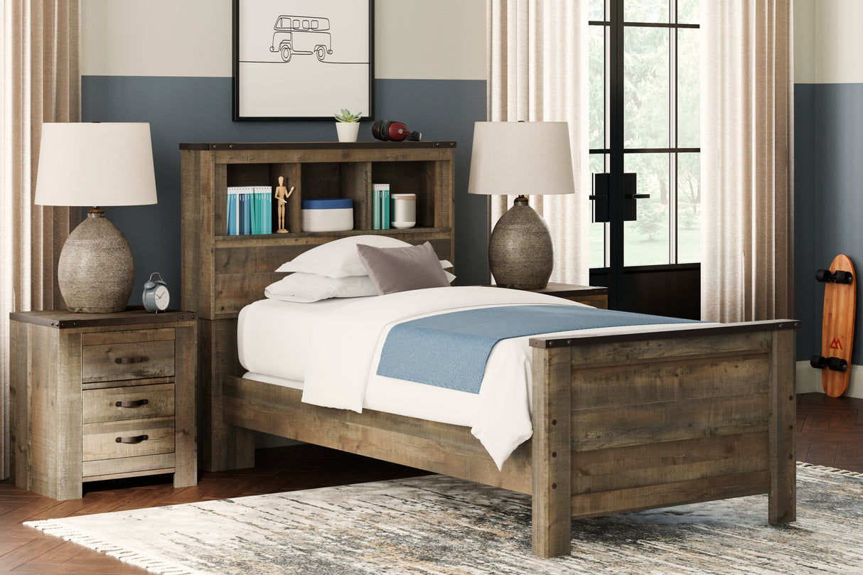 Furniture City Slidell - Ashley Furniture - Trinell Bedroom - Twin Bookcase Bed / Brown - B446B21
