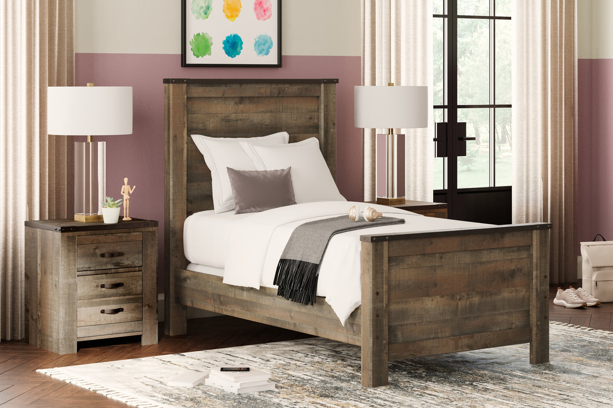 Furniture City Slidell - Ashley Furniture - Trinell Bedroom - Twin Panel Bed / Brown - B446B2