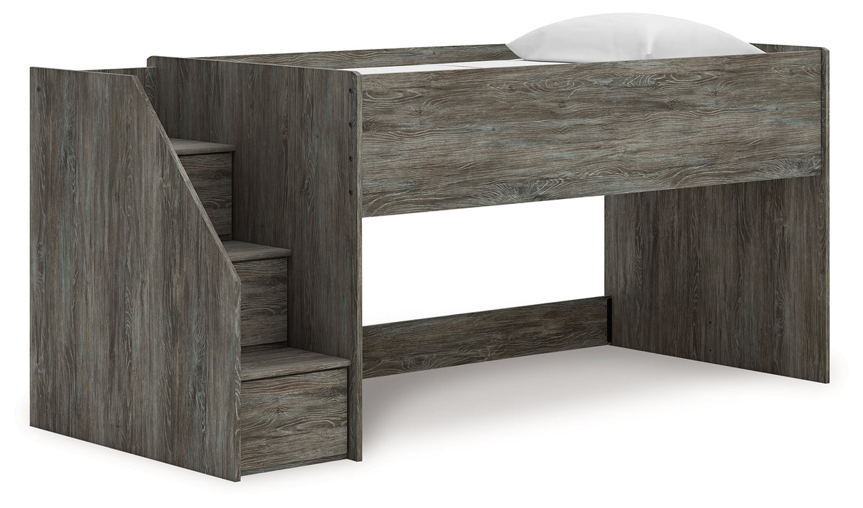 Furniture City Slidell - Ashley Furniture - Frandern Bedroom - Twin Loft Bed / Gray - B4480B12