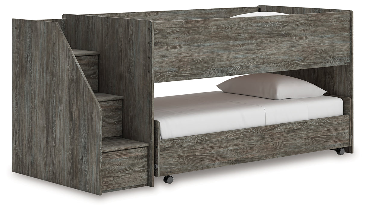 Furniture City Slidell - Ashley Furniture - Frandern Bedroom - Twin over Twin Loft Bed / Gray - B4480B13