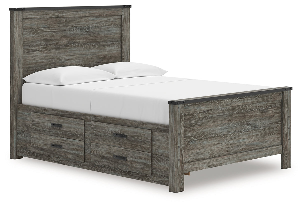 Furniture City Slidell - Ashley Furniture - Frandern Bedroom - Full Panel Bed with Storage / Black/Gray - B4480B24