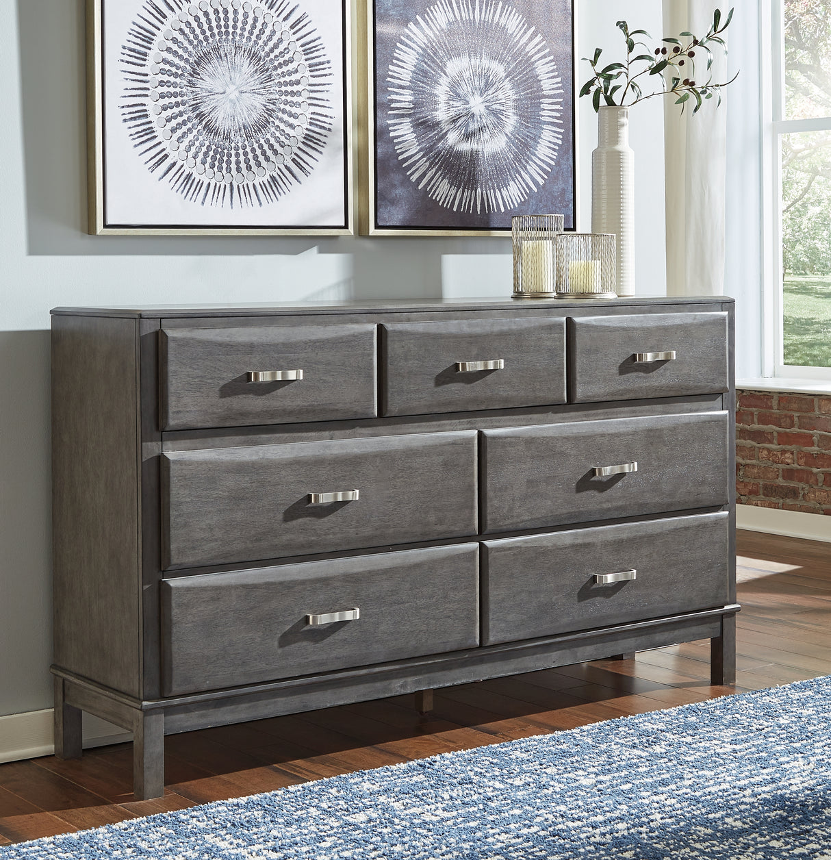 Furniture City Slidell - Ashley Furniture - Caitbrook Bedroom - Two Drawer Night Stand / Gray - B476-92