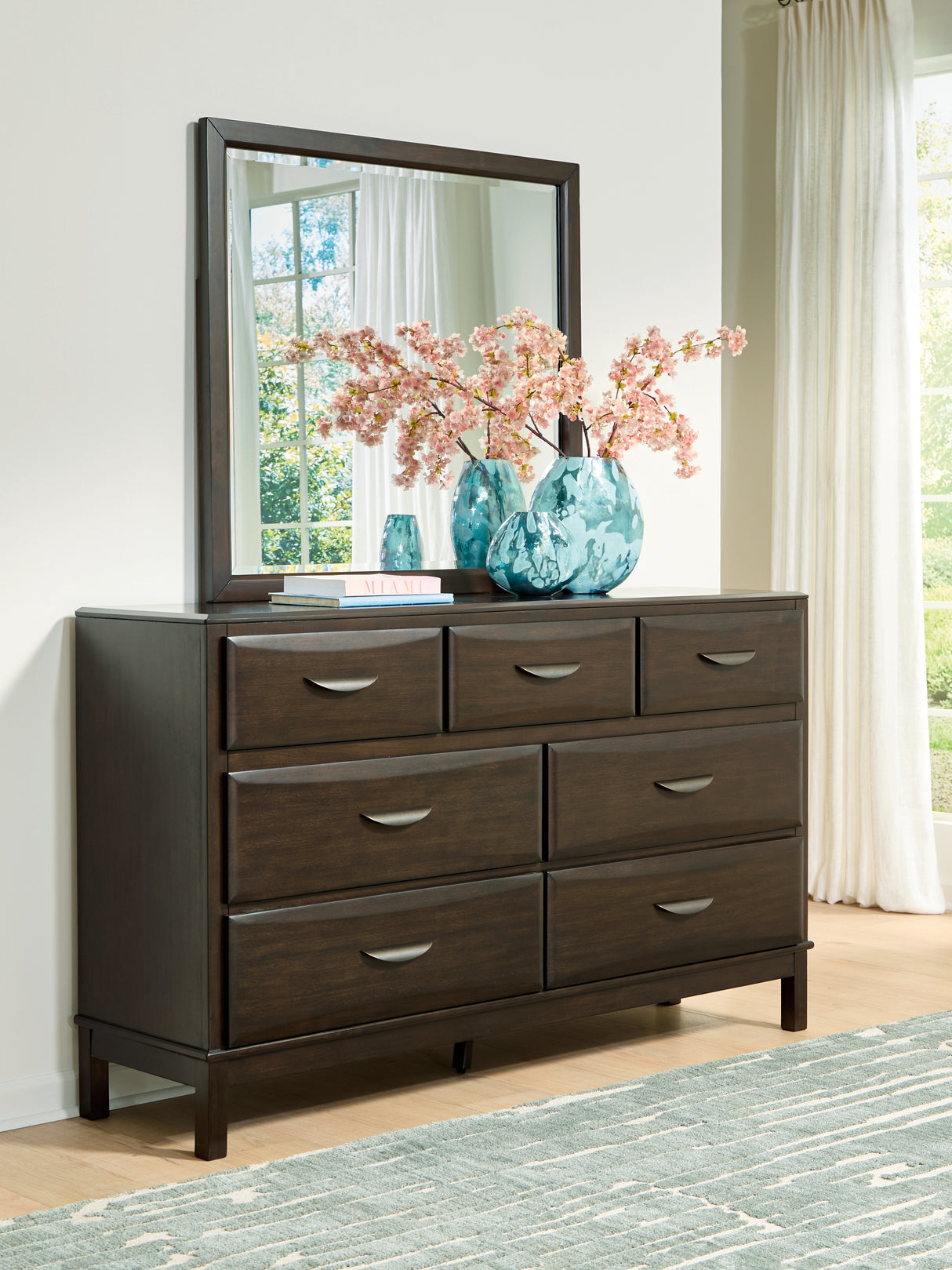 Furniture City Slidell - Ashley Furniture - Vanmore Bedroom - California King Storage Bed / Dark Brown - B479B7