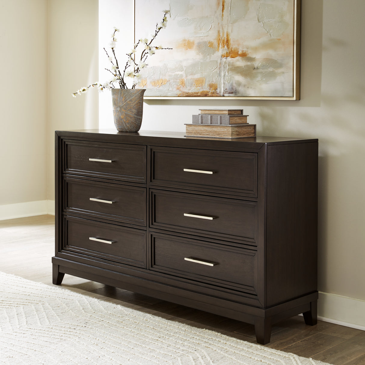 Furniture City Slidell - Ashley Furniture - Neymorton Bedroom - Dresser / Dark Grayish Brown - B618-31