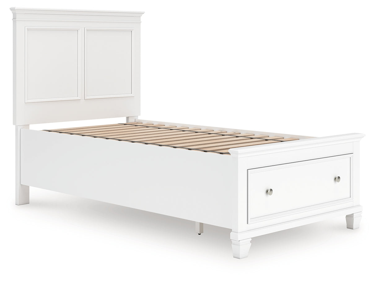 Furniture City Slidell - Ashley Furniture - Fortman Bedroom - Twin Panel Storage Bed / White - B680B24
