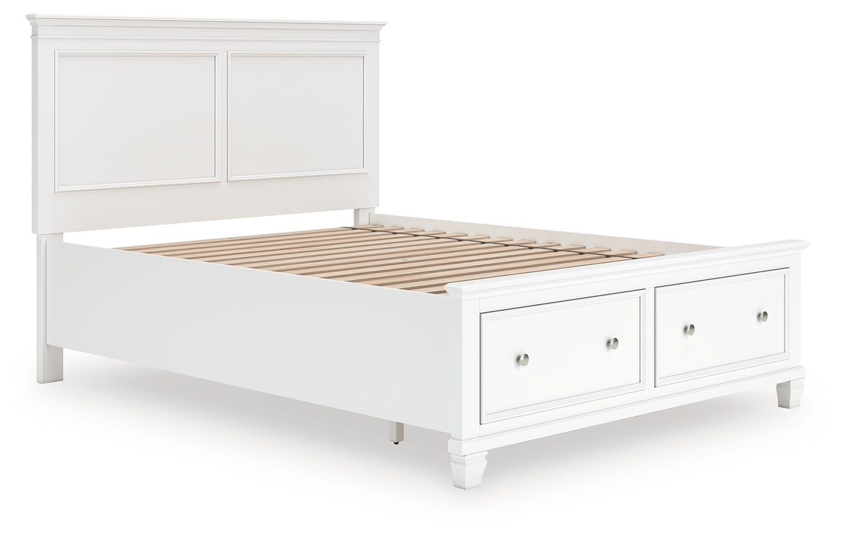 Furniture City Slidell - Ashley Furniture - Fortman Bedroom - Queen Panel Storage Bed / White - B680B20