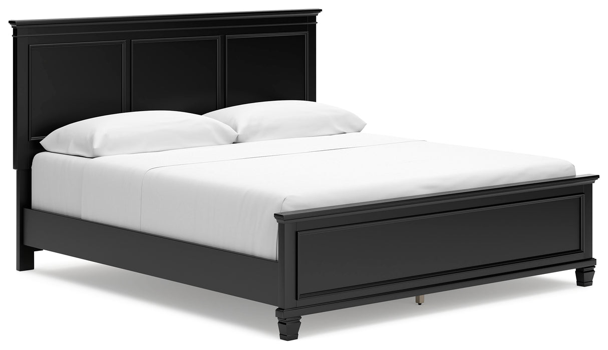 Furniture City Slidell - Ashley Furniture - Lanolee Bedroom - California King Panel Storage Bed / Black - B687B20
