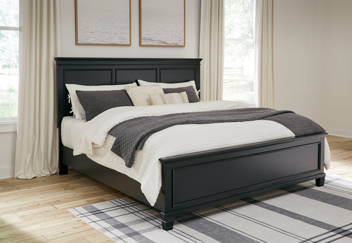 Furniture City Slidell - Ashley Furniture - Lanolee Bedroom - King Panel Bed / Black - B687B8