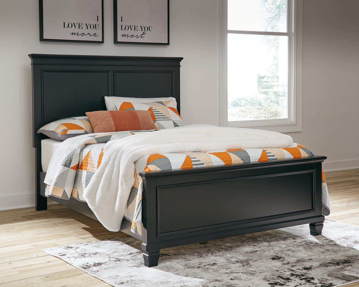 Furniture City Slidell - Ashley Furniture - Lanolee Bedroom - Full Panel Bed / Black - B687B4