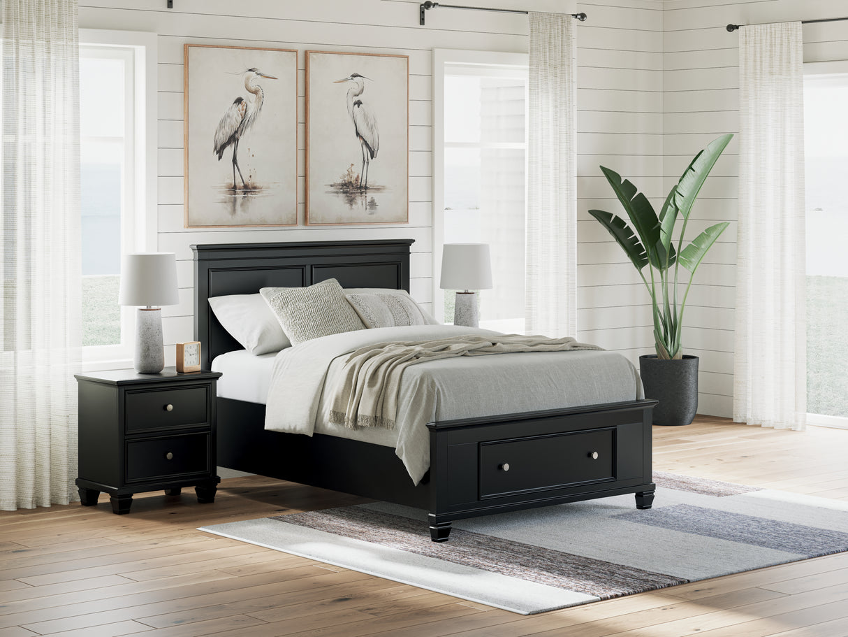 Furniture City Slidell - Ashley Furniture - Lanolee Bedroom - Full Panel Storage Bed / Black - B687B22