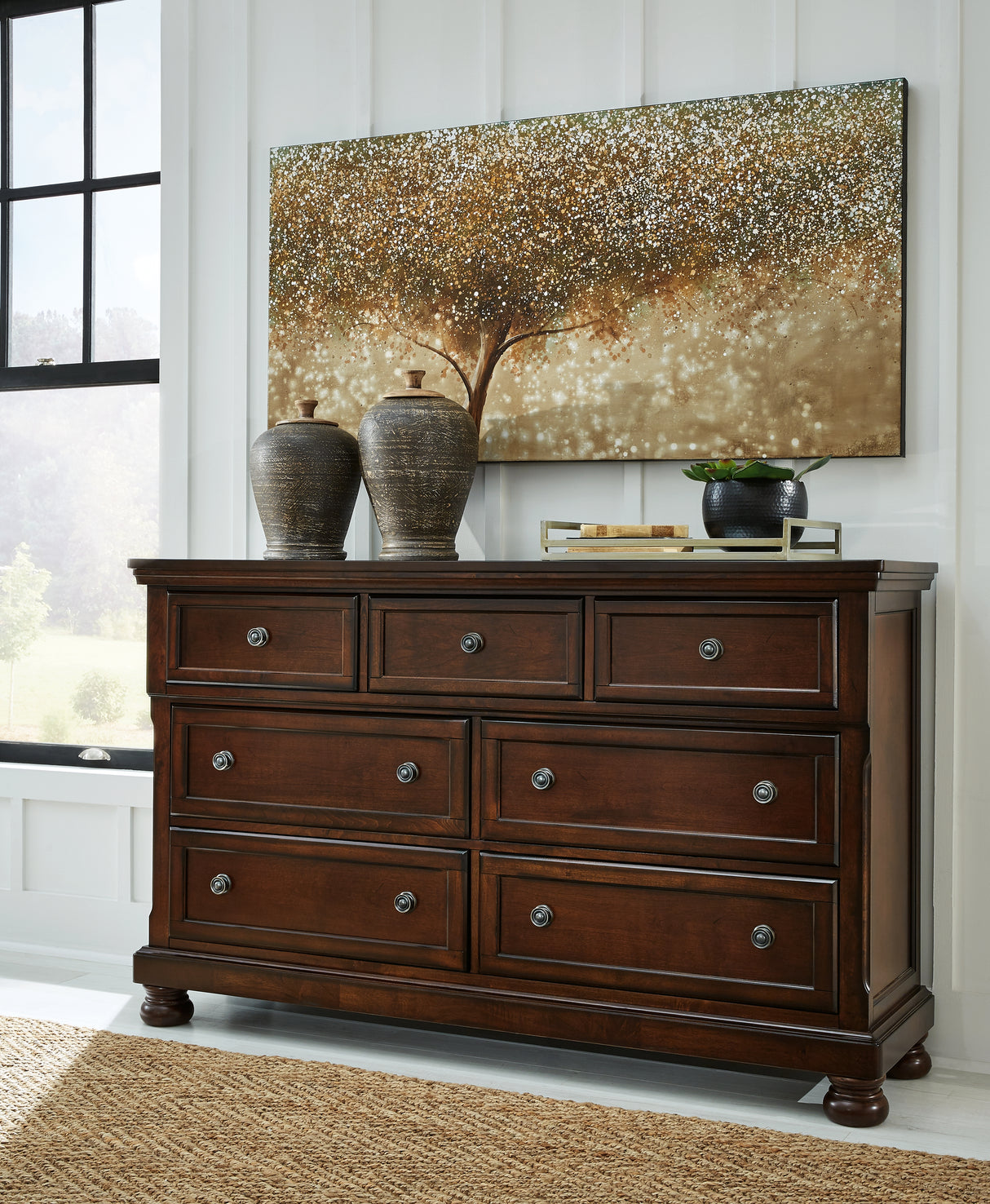 Furniture City Slidell - Ashley Furniture - Porter Bedroom - Dresser / Rustic Brown - B697-31