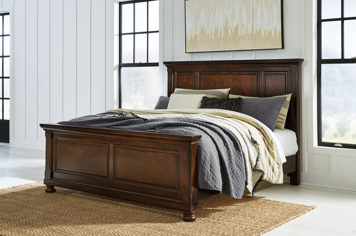 Furniture City Slidell - Ashley Furniture - Porter Bedroom - California King Panel Bed / Rustic Brown - B697B12