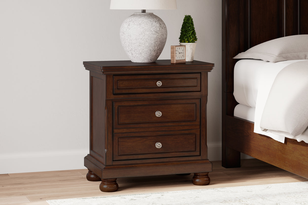 Furniture City Slidell - Ashley Furniture - Porter Bedroom - Two Drawer Night Stand / Rustic Brown - B697-92
