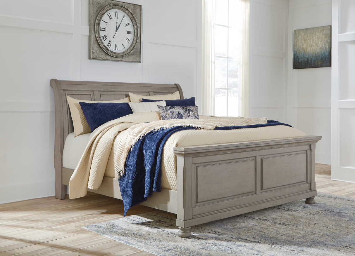 Furniture City Slidell - Ashley Furniture - Lettner Bedroom - Queen Sleigh Bed / Light Gray - B733B32