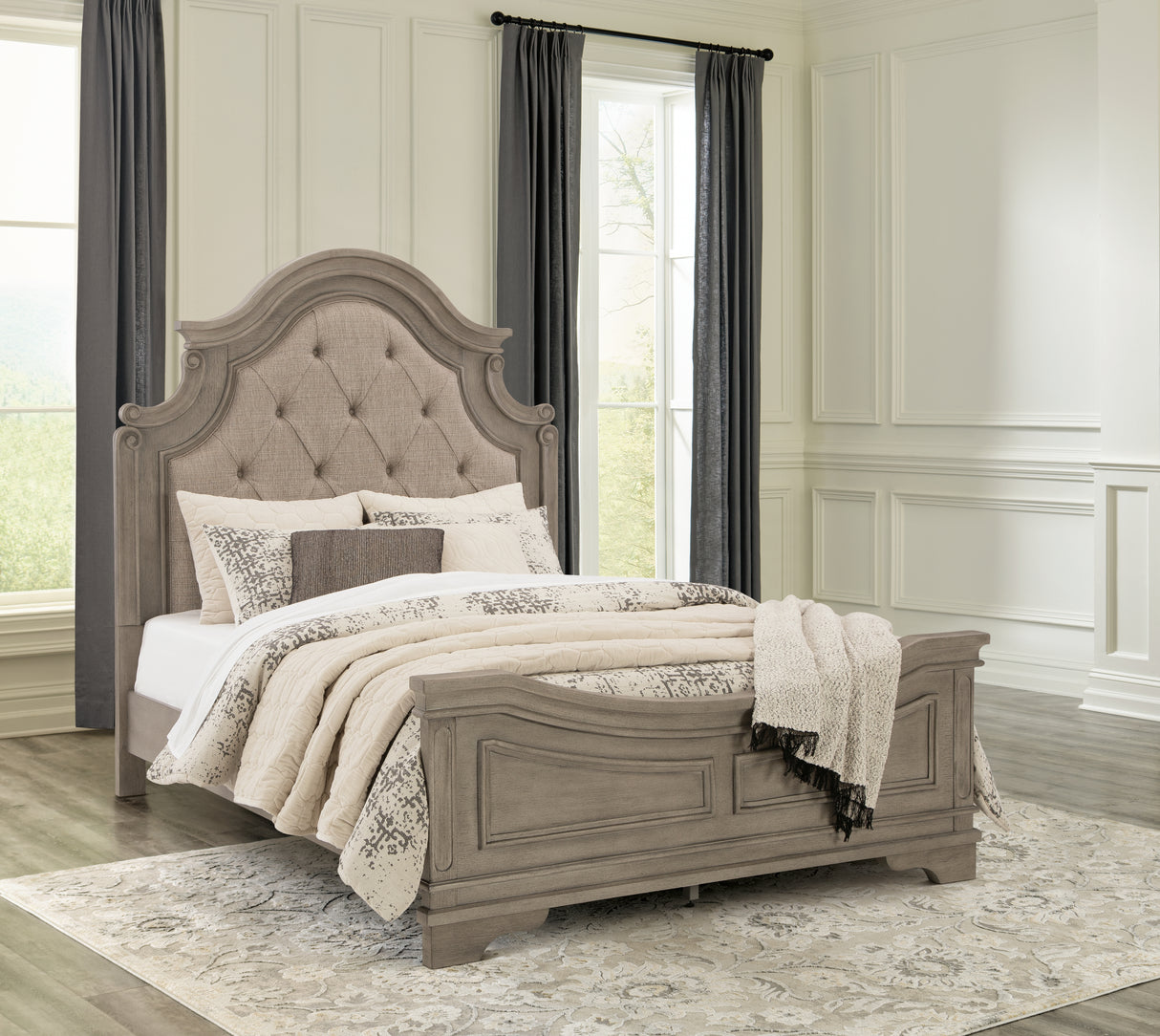 Furniture City Slidell - Ashley Furniture - Lodenbay Bedroom - Queen Panel Bed / Antique Gray - B751B2