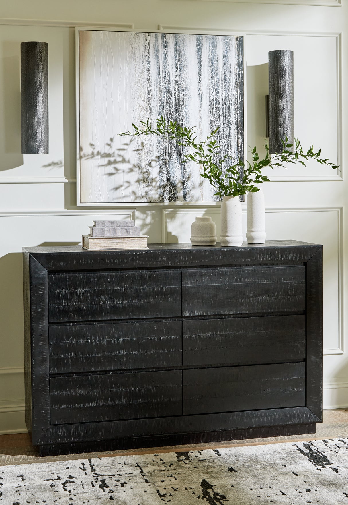 Furniture City Slidell - Ashley Furniture - Londer Bedroom - Dresser / Black - B768-31