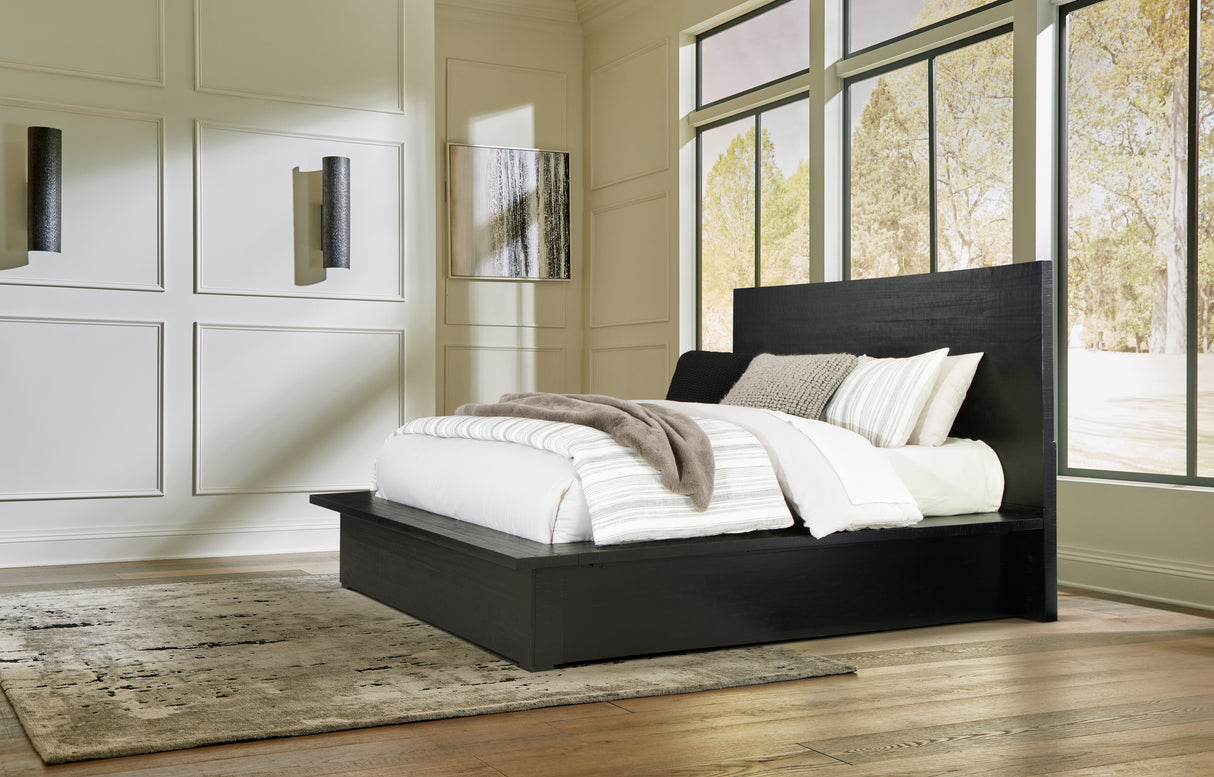 Furniture City Slidell - Ashley Furniture - Londer Bedroom - Queen Panel Bed / Black - B768B2