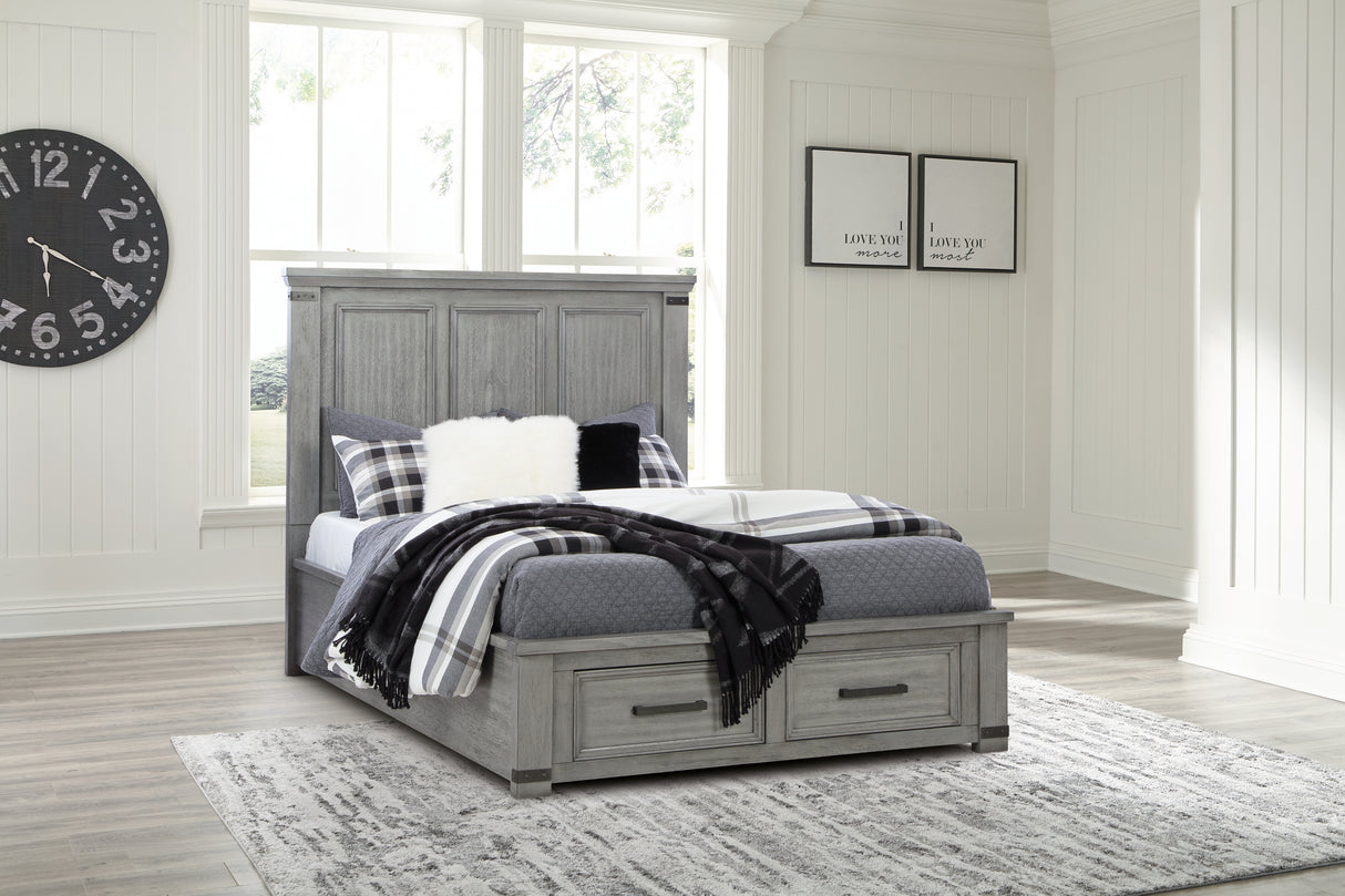 Furniture City Slidell - Ashley Furniture - Russelyn Bedroom - Queen Storage Bed / Gray - B772B3