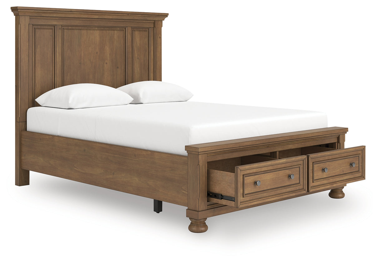 Furniture City Slidell - Ashley Furniture - Feddinger Bedroom - Queen Panel Storage Bed / Medium Brown - PCB779B11