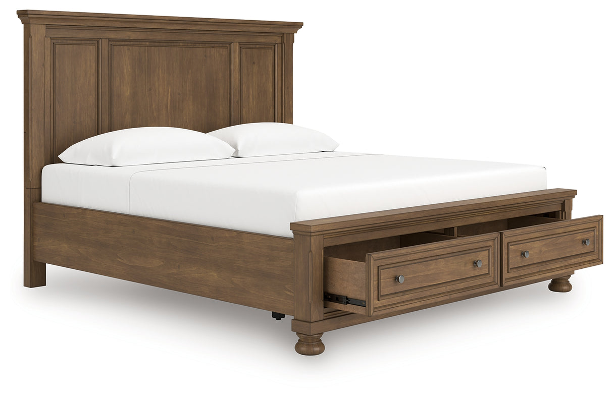 Furniture City Slidell - Ashley Furniture - Feddinger Bedroom - King Panel Storage Bed / Medium Brown - PCB779B12