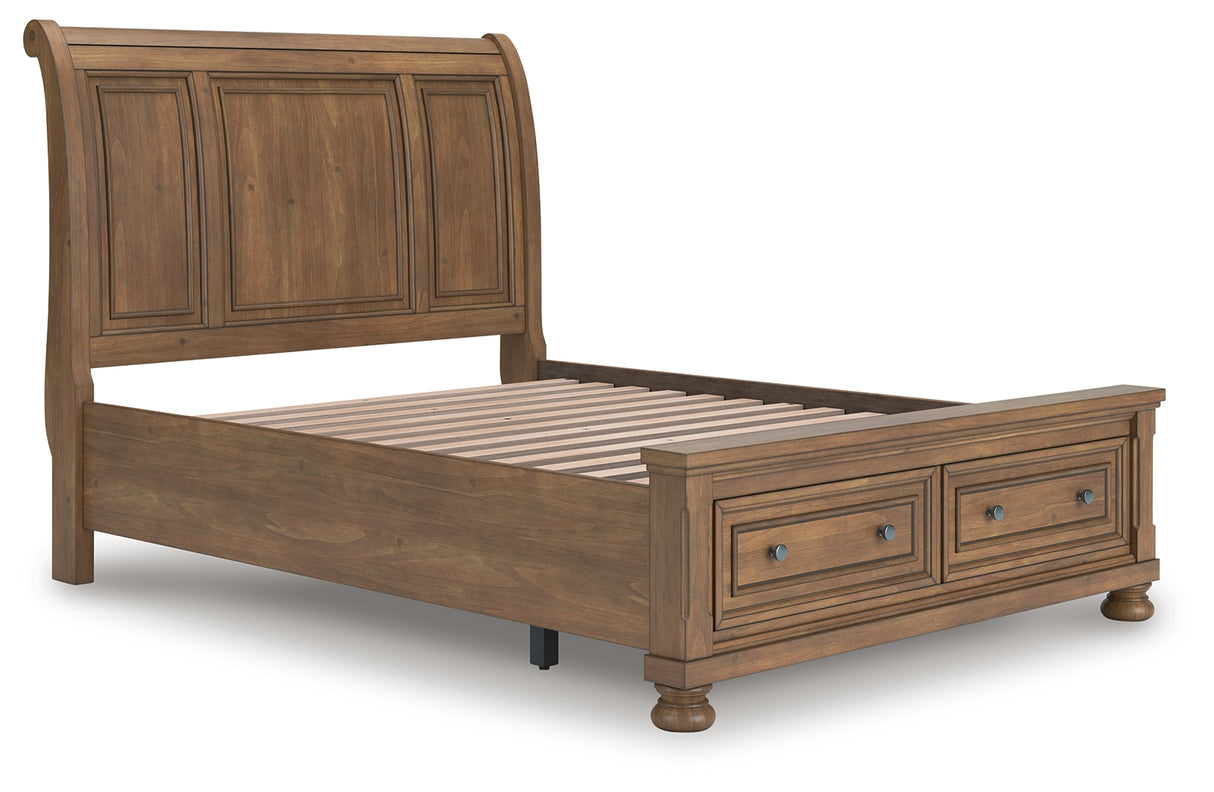 Furniture City Slidell - Ashley Furniture - Feddinger Bedroom - Queen Storage Sleigh Bed / Medium Brown - PCB779B4
