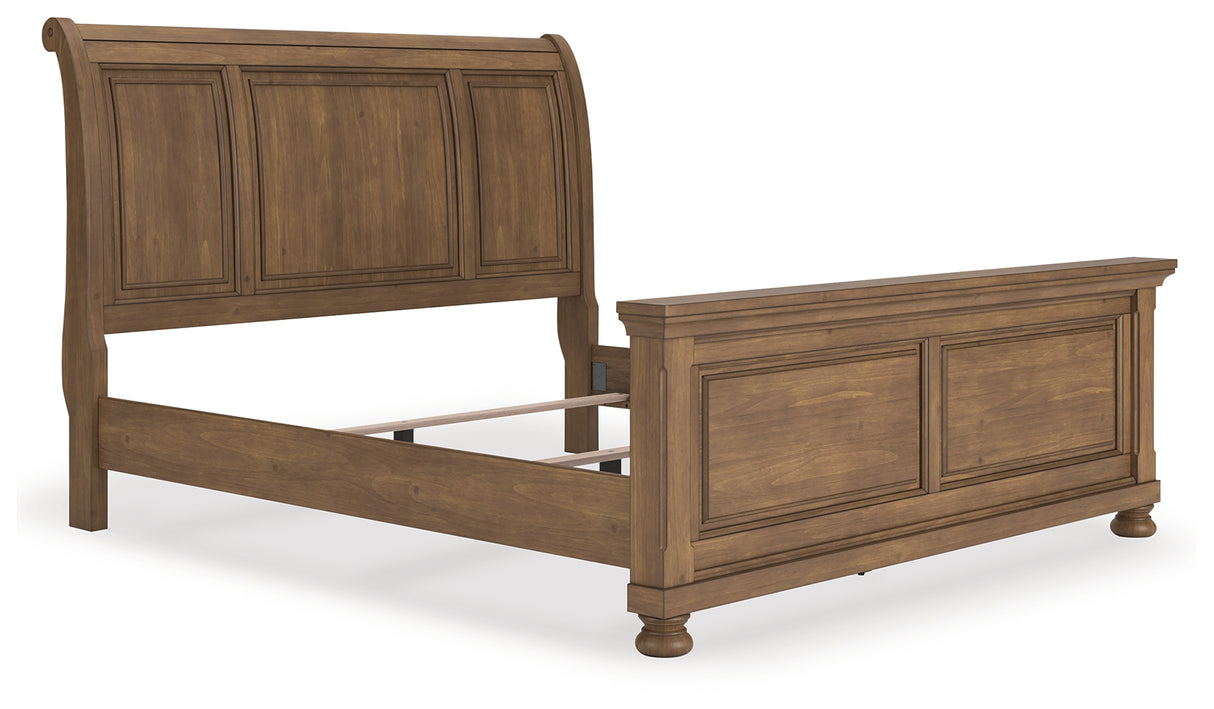 Furniture City Slidell - Ashley Furniture - Feddinger Bedroom - King Sleigh Bed / Medium Brown - PCB779B15