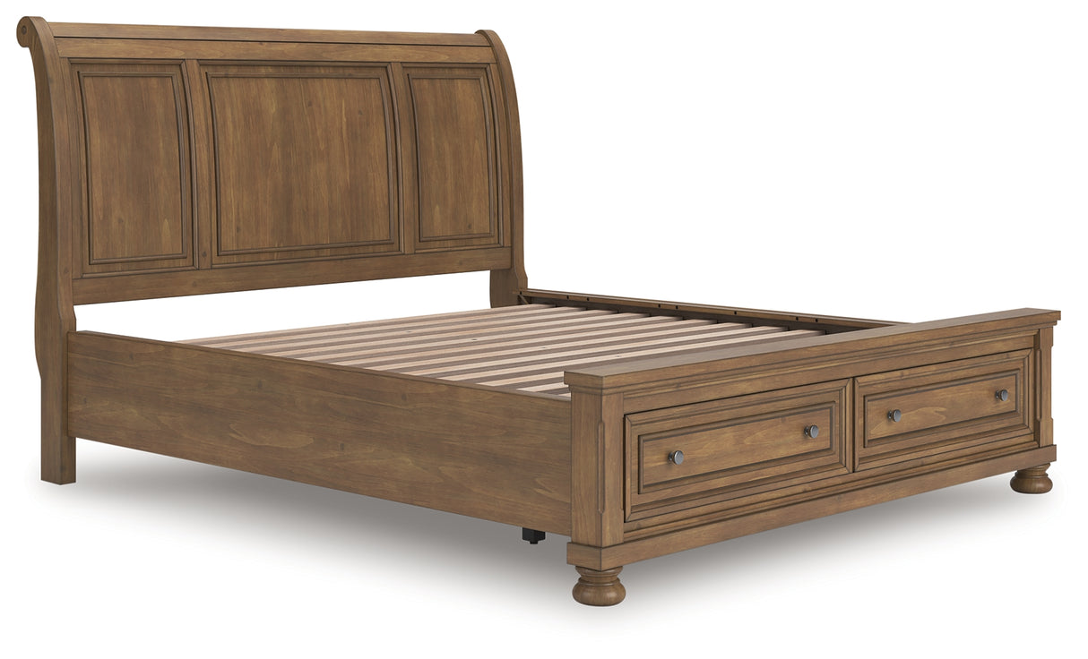 Furniture City Slidell - Ashley Furniture - Feddinger Bedroom - California King Storage Sleigh Bed / Medium Brown - PCB779B9