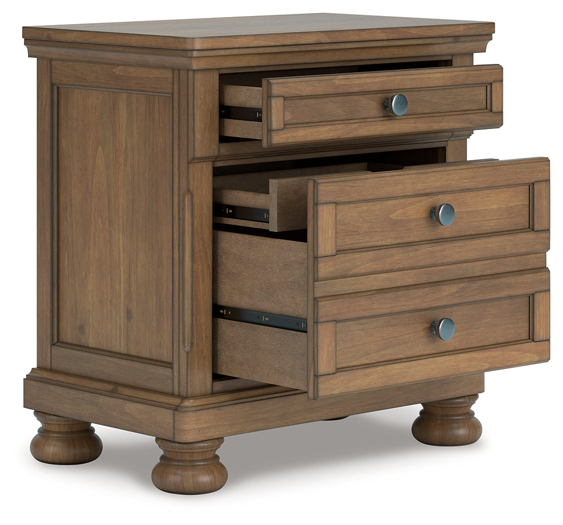 Furniture City Slidell - Ashley Furniture - Feddinger Bedroom - Two Drawer Night Stand / Medium Brown - PCB779-92