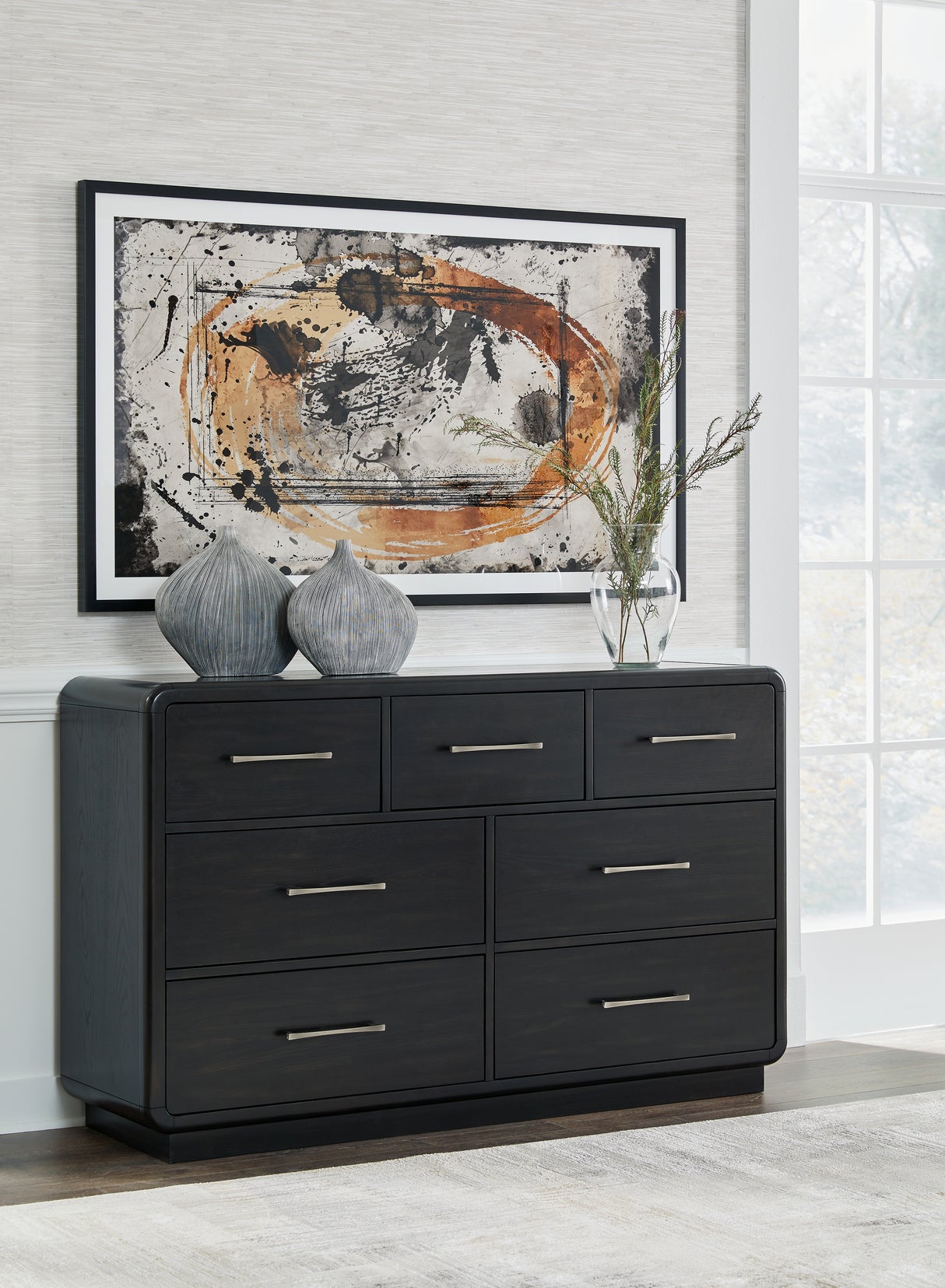 Furniture City Slidell - Ashley Furniture - Rowanbeck Bedroom - One Drawer Night Stand / Black - B821-91